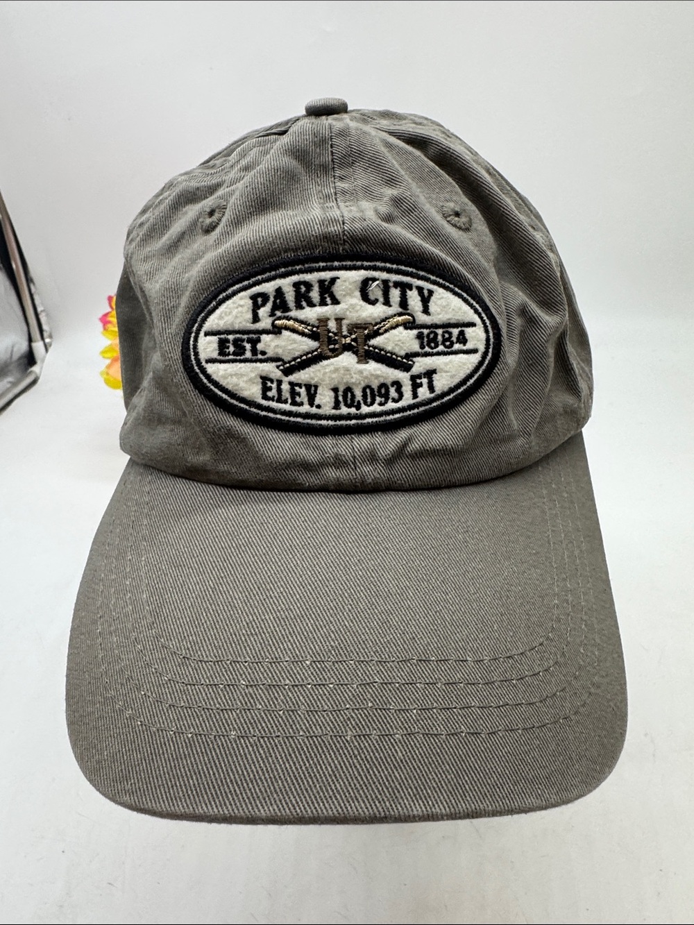 Park City Embroidered Baseball Cap - Gray
